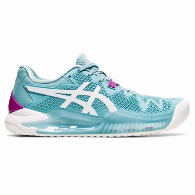 Női Asics Gel-Resolution 8 (D) Teniszcipő AS0329617 Kék/Fehér